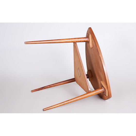 Image 1 of Table d'appoint vintage en chêne, Tchécoslovaquie 1950