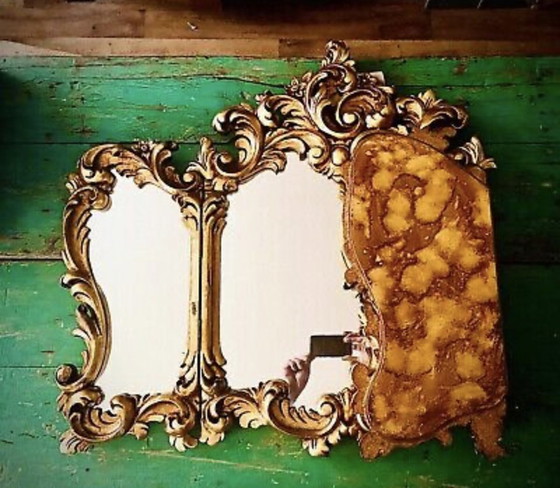 Image 1 of Original . Fabuleux Miroir Baroque Avec Ailes .