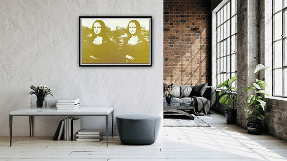 Image 1 of Andy Warhol : "Deux Joconde d'or". En grand format.