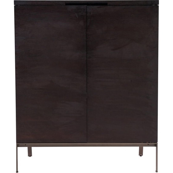 Image 1 of Meuble de rangement vintage en chêne foncé et rouge par Maxalto pour B&B Italia, années 2003