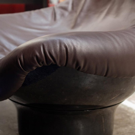 Image 1 of Fauteuil vintage Rodica en fibre de verre brun chocolat par Mario Brunu pour Comfort, Italie 1968