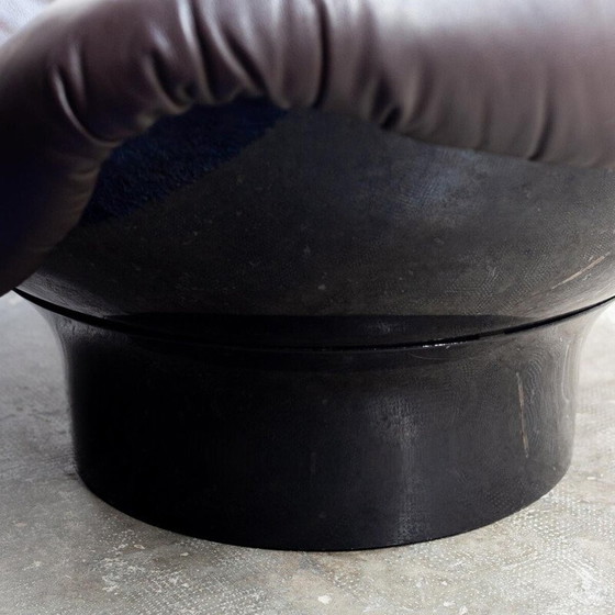 Image 1 of Fauteuil vintage Rodica en fibre de verre brun chocolat par Mario Brunu pour Comfort, Italie 1968