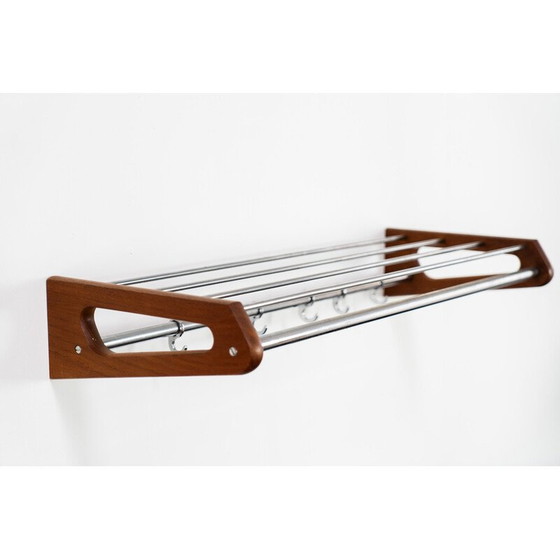 Image 1 of Porte-manteau vintage en teck et acier par Børge Mogensen pour Søborg Møbler, Danemark années 1960