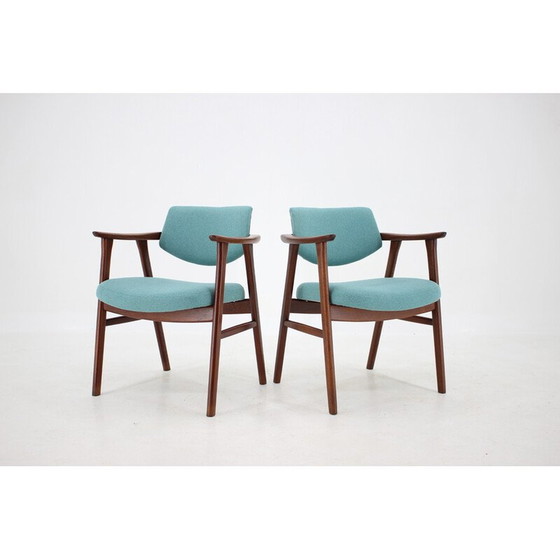 Image 1 of Ensemble de 8 chaises vintage en teck par Erik Kierkegaard, Danemark 1960