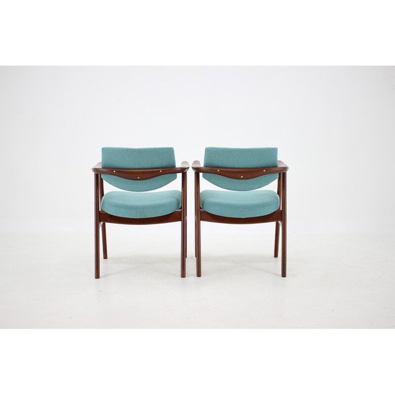 Image 1 of Ensemble de 8 chaises vintage en teck par Erik Kierkegaard, Danemark 1960