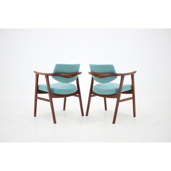 Image 1 of Ensemble de 8 chaises vintage en teck par Erik Kierkegaard, Danemark 1960