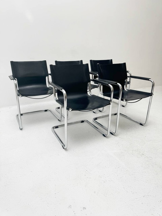 Image 1 of Set De 4 Mart Stam Mg5 Chaises Cantilever De Matteo Grassi D'Italie, Les Années 1970