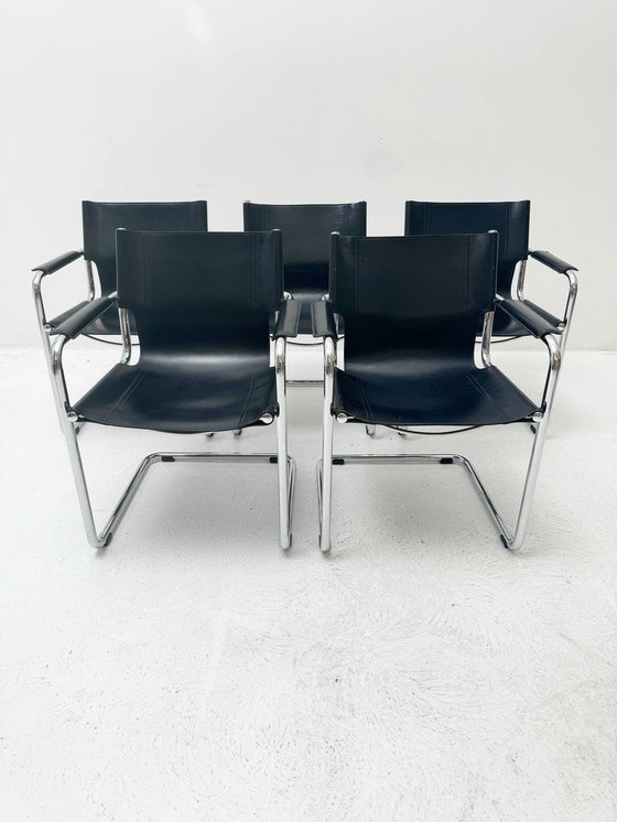 Image 1 of Set De 4 Mart Stam Mg5 Chaises Cantilever De Matteo Grassi D'Italie, Les Années 1970