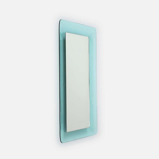 Image 1 of Miroir rectangulaire bleu clair modèle 2273 par Max Ingrand pour Fontana Arte, Italie années 1950