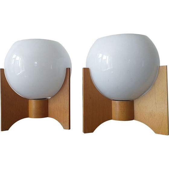 Image 1 of Paire de lampes de table Rockets vintage 1970