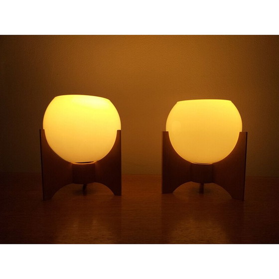 Image 1 of Paire de lampes de table Rockets vintage 1970