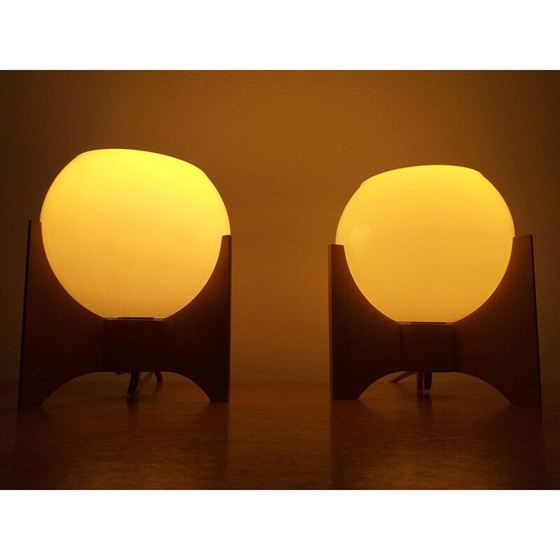 Image 1 of Paire de lampes de table Rockets vintage 1970