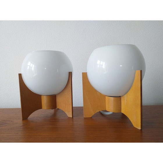 Image 1 of Paire de lampes de table Rockets vintage 1970