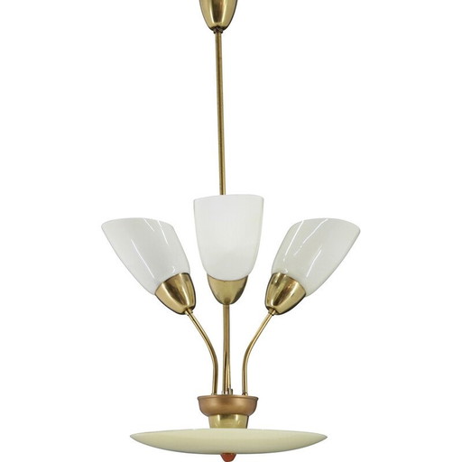 Lustre vintage en verre de Kamenicky Senov, Tchécoslovaquie, années 1960