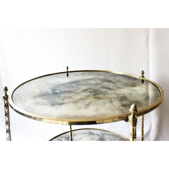 Image 1 of Table d'appoint vintage de la Maison Baguès en verre et laiton, années 1960