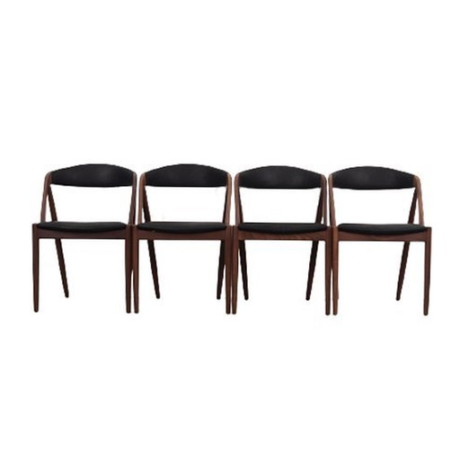 Ensemble de quatre chaises en teck, Design danois, 1970S, Designer : Kai Kristiansen