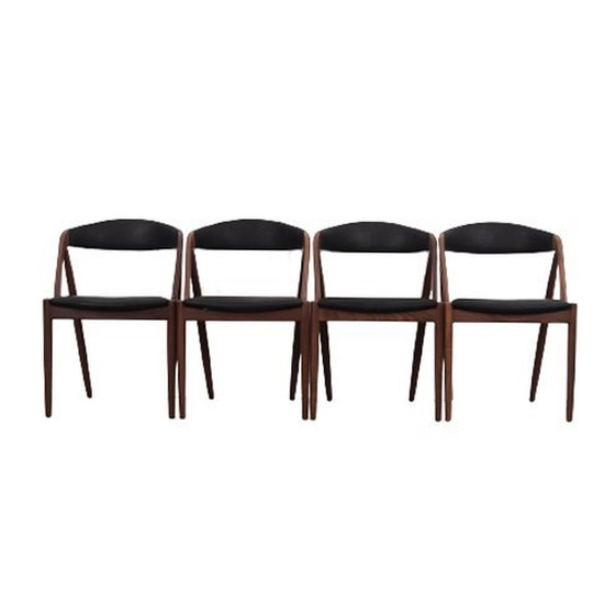 Image 1 of Ensemble de quatre chaises en teck, Design danois, 1970S, Designer : Kai Kristiansen