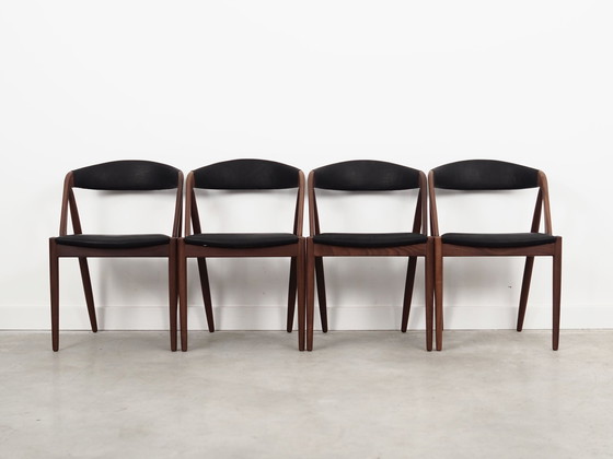 Image 1 of Ensemble de quatre chaises en teck, Design danois, 1970S, Designer : Kai Kristiansen