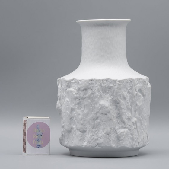 Image 1 of Ernst Fenzl Bareuther Op-Art Ecorce Relief Porcelaine Bisque "Silvana" Set de vases ×5