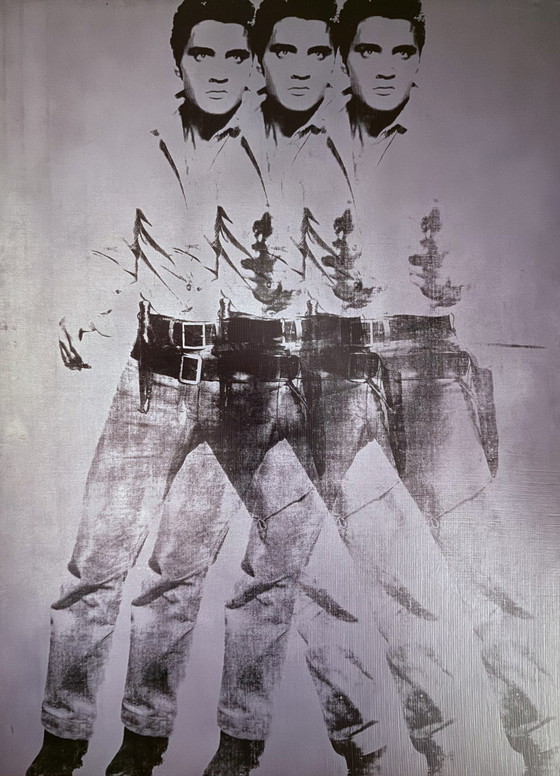 Image 1 of Andy Warhol : "Triple Elvis, 1963". ©2007 Fondation Andy Warhol pour les arts visuels, New York.