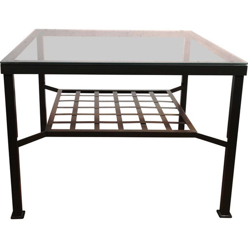 Table basse vintage en fer Granas avec plateau en verre par Ikea