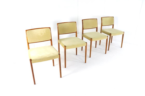 Image 1 of 4x chaises Niels O Möller modèle 80 chaises de salle à manger vintage