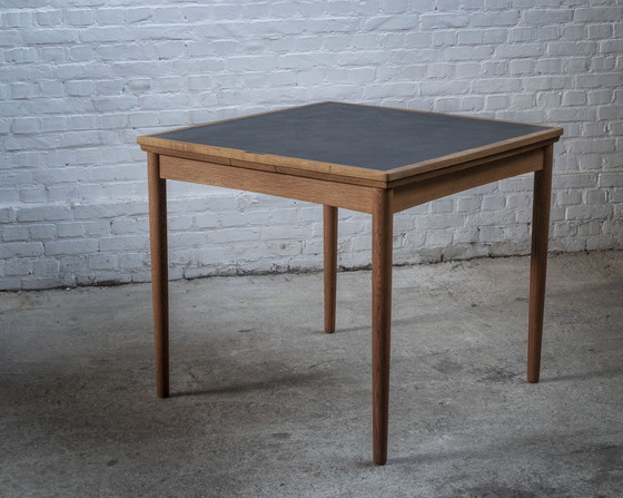 Image 1 of Table de jeu et de salle à manger en chêne de Poul Hundevad, Danemark, années 1960