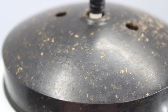 Image 1 of Pendentif vintage Art Déco en verre et laiton, Tchécoslovaquie, 1930's