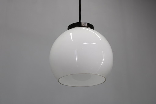 Pendentif vintage Art Déco en verre et laiton, Tchécoslovaquie, 1930's