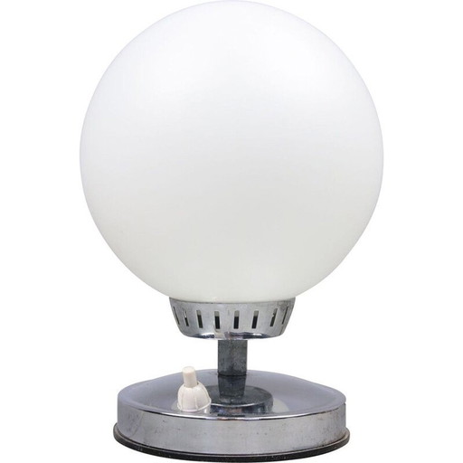 Lampe de table vintage en opaline