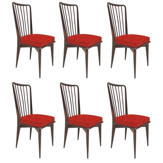 Image 1 of 6 chaises de salle à manger, Charles RAMOS - années 1960