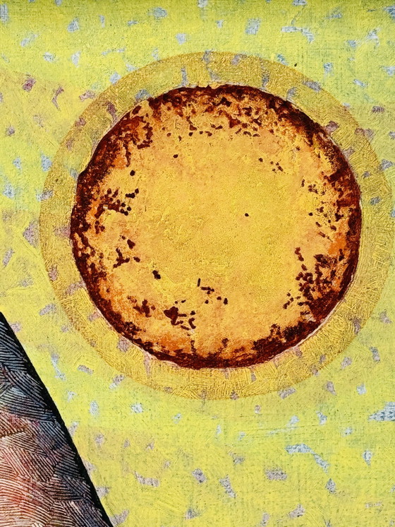 Image 1 of Daniel De Clercq ( Belgique ) Belle Peinture Surréaliste De Qualité 