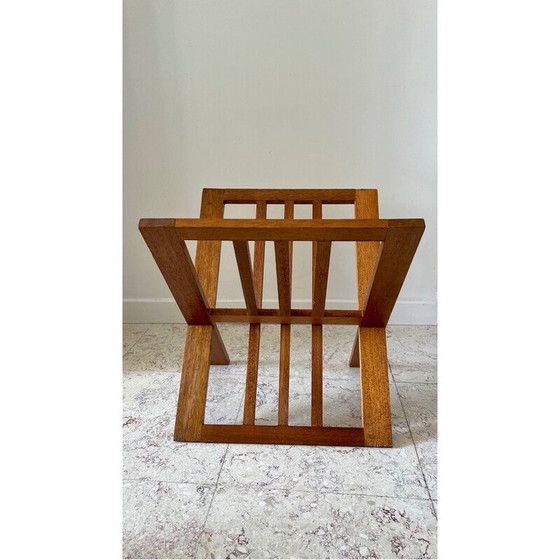 Image 1 of Porte-revues vintage en bois massif