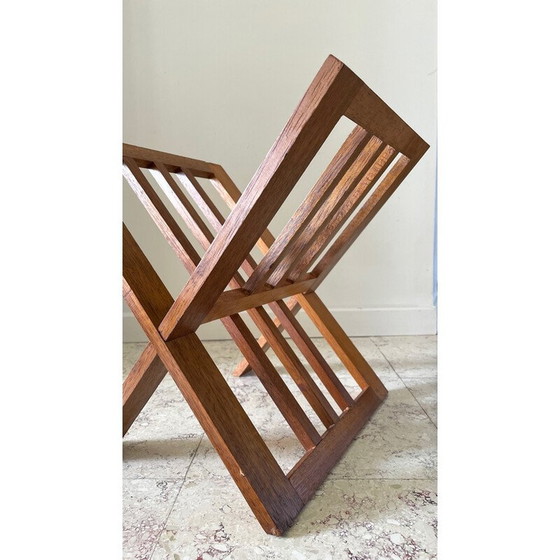 Image 1 of Porte-revues vintage en bois massif