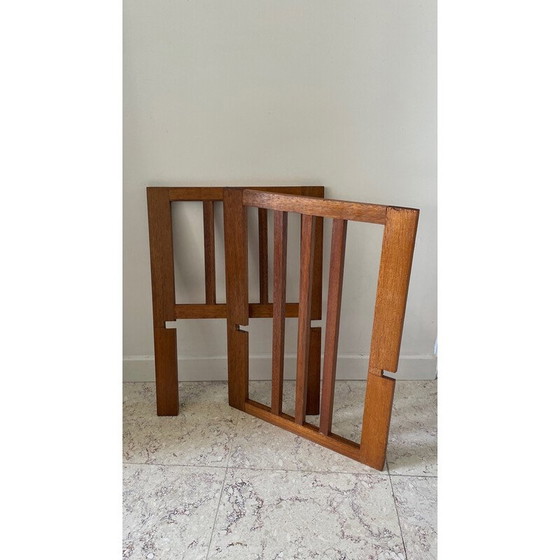 Image 1 of Porte-revues vintage en bois massif
