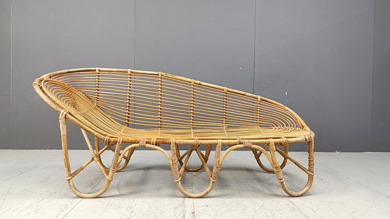 Image 1 of Lit de jour en bambou Mid Century, 1960S