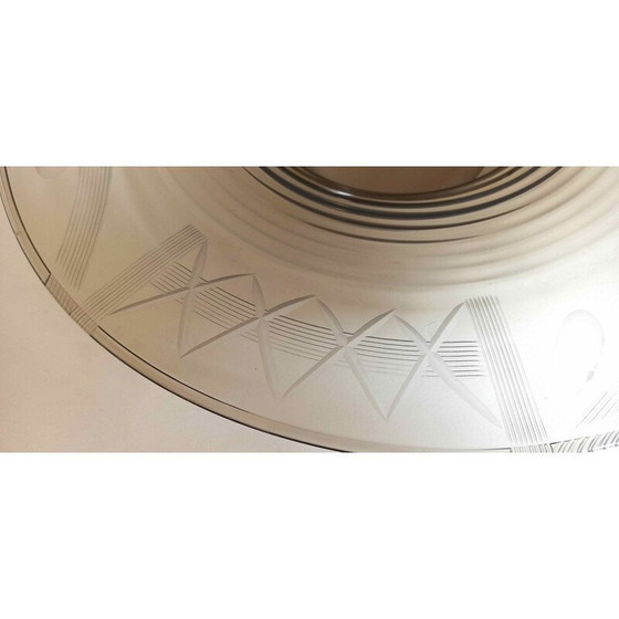 Image 1 of Coupe Vintage Art Déco en verre brun fumé