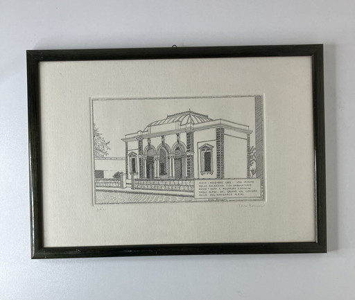Gravure signée et numérotée de "Ex Ambulatorio Rossi"
