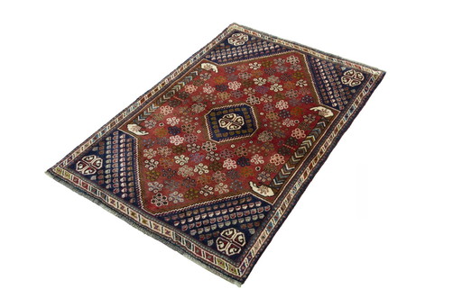 Tapis nomade Shiraz noué à la main - 158 X 104 cm