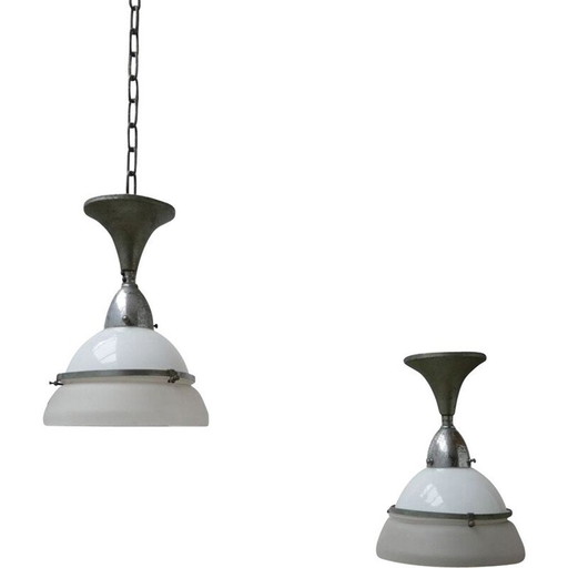 Paire de cintres en verre vintage