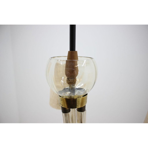 Lustre en verre vintage, Tchécoslovaquie 1940