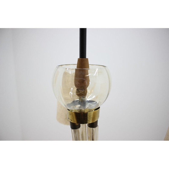 Image 1 of Lustre en verre vintage, Tchécoslovaquie 1940