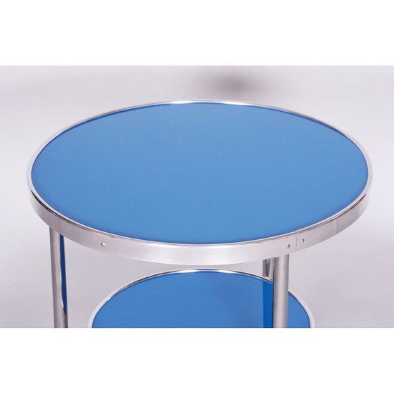 Image 1 of Table vintage Bauhaus en épicéa et chrome pour Kovona, Tchécoslovaquie 1930