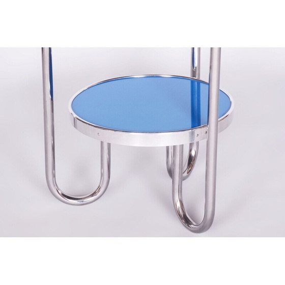 Image 1 of Table vintage Bauhaus en épicéa et chrome pour Kovona, Tchécoslovaquie 1930