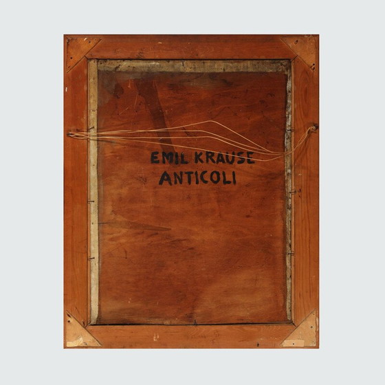 Image 1 of Huile sur toile "Anticoli" vintage d'Emil Krause, Danemark 1945