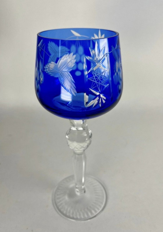 Image 1 of 9x Verre Roemer En Cristal De Couleurs