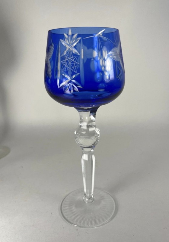 Image 1 of 9x Verre Roemer En Cristal De Couleurs