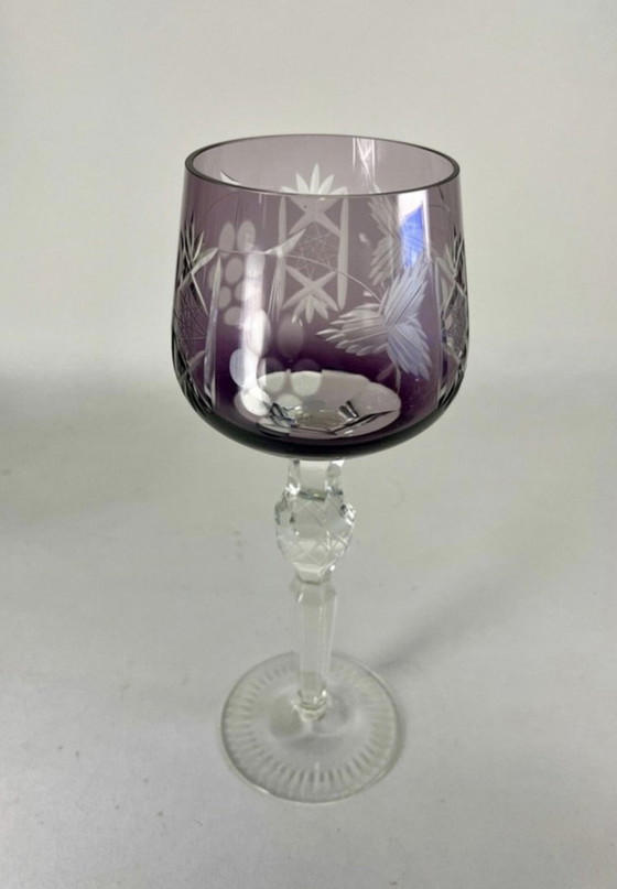 Image 1 of 9x Verre Roemer En Cristal De Couleurs