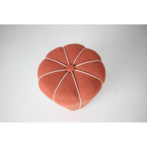 Image 1 of Ensemble de fauteuils et pouf en bois et tissu, Tchécoslovaquie 1950-1970