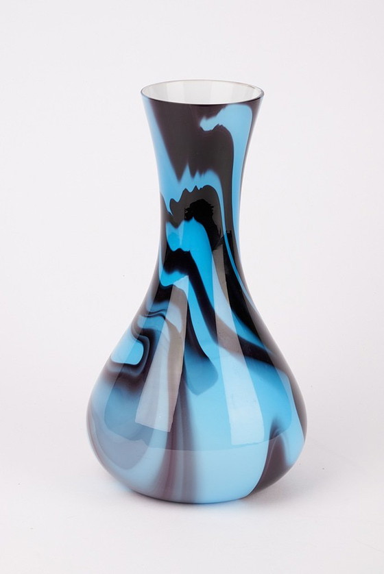 Image 1 of Carlo Moretti Vase en verre bleu années 70 Murano